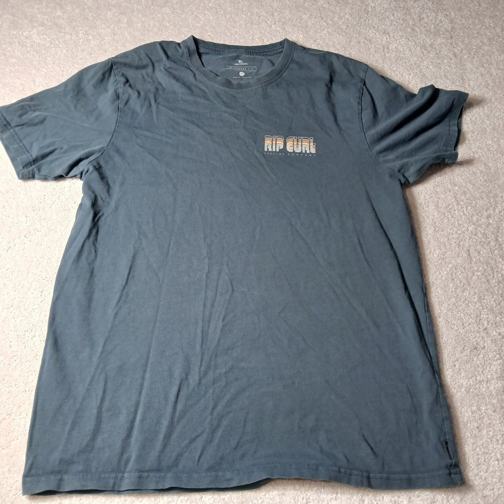 Rip Curl Surf Revival Line Up short sleeve T-shirt in a Charcoal Mens Large Logo